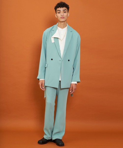 LiNoH(リノー)の「カラーフレアパンツ/COLOR FLARE PANTS(その他パンツ・メンズ・ブルー/ミント/ラベンダー・1/2)」の4枚目の写真