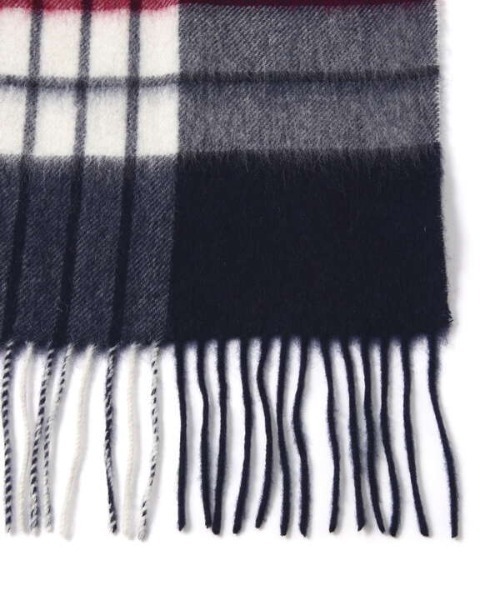 N.(N. Natural Beauty Basic)(エヌエヌナチュラルビューティーベーシック)の「◆ウールチェックストール(ストール/ショール・レディース・オフホワイト/ブルー/ネイビー・フリ-)」の17枚目の写真