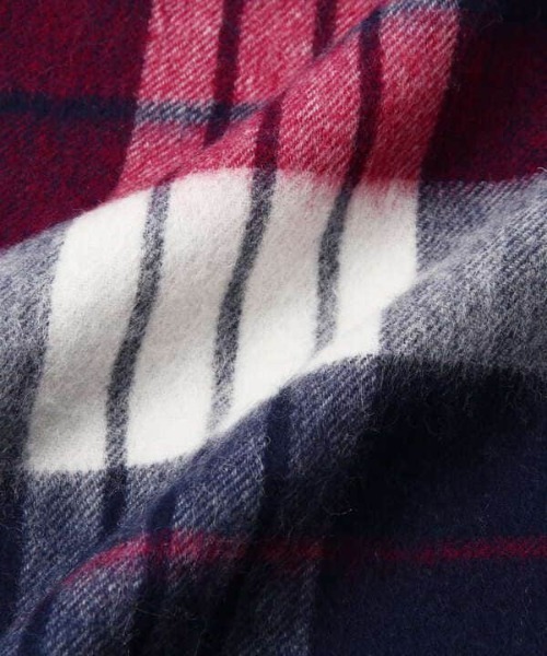 N.(N. Natural Beauty Basic)(エヌエヌナチュラルビューティーベーシック)の「◆ウールチェックストール(ストール/ショール・レディース・オフホワイト/ブルー/ネイビー・フリ-)」の16枚目の写真