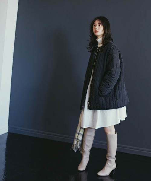 N.(N. Natural Beauty Basic)(エヌエヌナチュラルビューティーベーシック)の「◆ウールチェックストール(ストール/ショール・レディース・オフホワイト/ブルー/ネイビー・フリ-)」の14枚目の写真