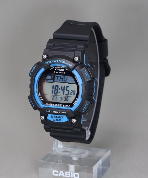 CASIO(カシオ)の「Casio Collection SPORTS / タフソーラー / STL-S100H-2AJH(デジタル腕時計・メンズ・ブラック×ブルー・FREE)」の3枚目の写真