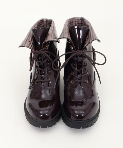 axes femme(アクシーズファム)の「バックル使いレインブーツ(レインシューズ・レディース・ブラック/ダークブラウン・MEDIUM/LARGE)」の1枚目の写真