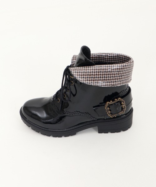 axes femme(アクシーズファム)の「バックル使いレインブーツ(レインシューズ・レディース・ブラック/ダークブラウン・MEDIUM/LARGE)」の3枚目の写真