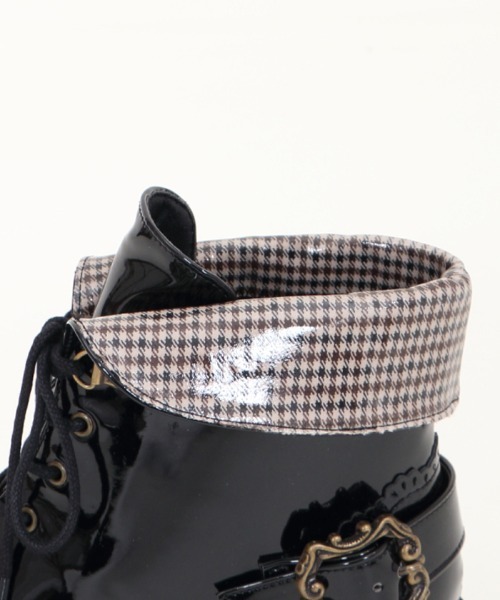 axes femme(アクシーズファム)の「バックル使いレインブーツ(レインシューズ・レディース・ブラック/ダークブラウン・MEDIUM/LARGE)」の6枚目の写真