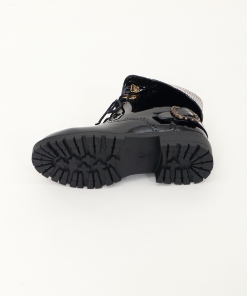 axes femme(アクシーズファム)の「バックル使いレインブーツ(レインシューズ・レディース・ブラック/ダークブラウン・MEDIUM/LARGE)」の11枚目の写真