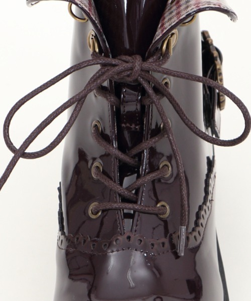 axes femme(アクシーズファム)の「バックル使いレインブーツ(レインシューズ・レディース・ブラック/ダークブラウン・MEDIUM/LARGE)」の16枚目の写真