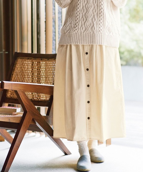 【セール】ａｎｄ ｍｙｅｒａ ボリュームのあるチノスカート（スカート）｜and myera（アンド マイラ）