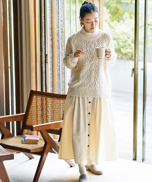 【セール】ａｎｄ ｍｙｅｒａ ボリュームのあるチノスカート（スカート）｜and myera（アンド マイラ）