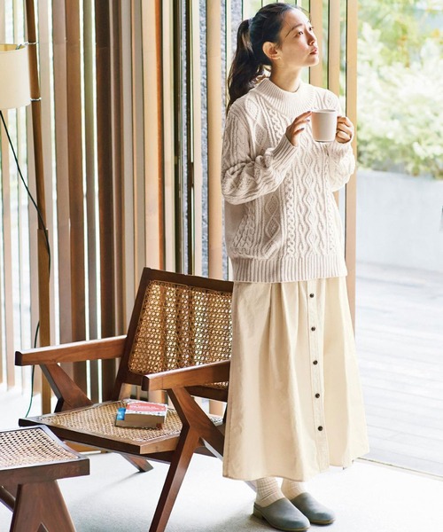 【セール】ａｎｄ ｍｙｅｒａ ボリュームのあるチノスカート（スカート）｜and myera（アンド マイラ）