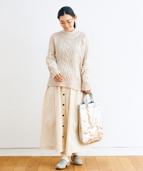 【セール】ａｎｄ ｍｙｅｒａ ボリュームのあるチノスカート（スカート）｜and myera（アンド マイラ）