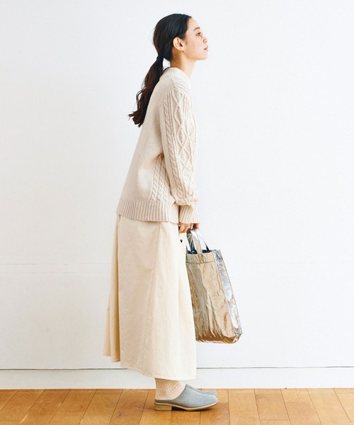 【セール】ａｎｄ ｍｙｅｒａ ボリュームのあるチノスカート（スカート）｜and myera（アンド マイラ）