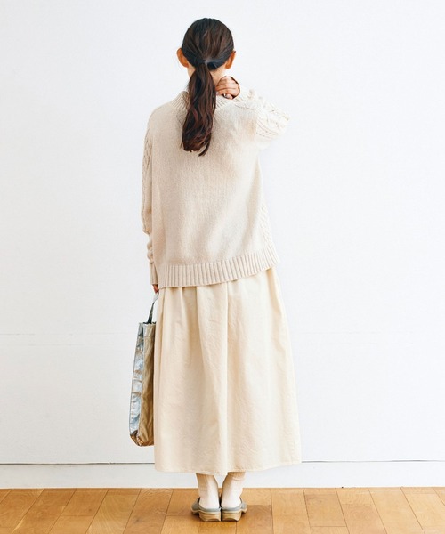 【セール】ａｎｄ ｍｙｅｒａ ボリュームのあるチノスカート（スカート）｜and myera（アンド マイラ）