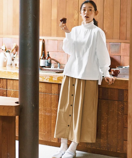 【セール】ａｎｄ ｍｙｅｒａ ボリュームのあるチノスカート（スカート）｜and myera（アンド マイラ）