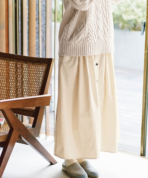 【セール】ａｎｄ ｍｙｅｒａ ボリュームのあるチノスカート（スカート）｜and myera（アンド マイラ）