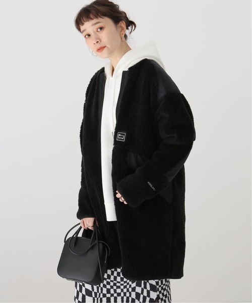 WOOLRICH（ウールリッチ）の「【WOOLRICH /ウールリッチ】テラパイルロングフリースジャケット（その他アウター・レディース・ブラック/アイボリー・FREE）」の7枚目の写真