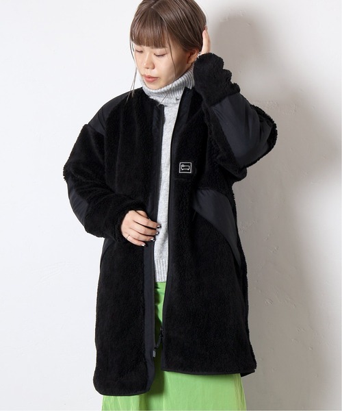 WOOLRICH（ウールリッチ）の「【WOOLRICH /ウールリッチ】テラパイルロングフリースジャケット（その他アウター・レディース・ブラック/アイボリー・FREE）」の3枚目の写真
