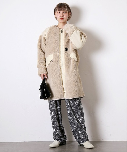 WOOLRICH（ウールリッチ）の「【WOOLRICH /ウールリッチ】テラパイルロングフリースジャケット（その他アウター・レディース・ブラック/アイボリー・FREE）」の5枚目の写真