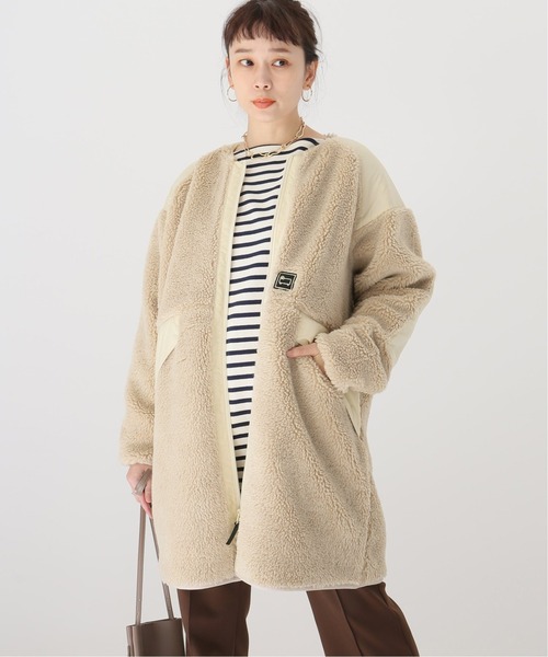 WOOLRICH（ウールリッチ）の「【WOOLRICH /ウールリッチ】テラパイルロングフリースジャケット（その他アウター・レディース・ブラック/アイボリー・FREE）」の10枚目の写真