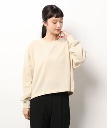 Samansa Mos2 blue | バックロゴ裏毛スウェット(スウェット)