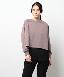Samansa Mos2 blue | バックロゴ裏毛スウェット(スウェット)