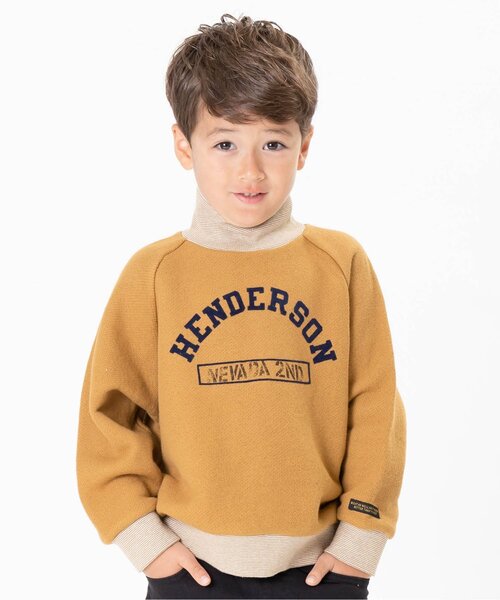 F.O.KIDS（エフオーキッズ）の「/ラグランハイネックトレーナー（スウェット・キッズ・キャメル/パープル/ベージュ・95/100/90/110/120/130/140/80）」の3枚目の写真