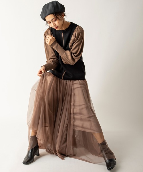 MILLION CARATS（ミリオンカラッツ）の「ワンランク上のお洒落を導くスエードベレー（ニットキャップ/ビーニー・レディース・ブラック/ベージュ・FREE）」の9枚目の写真