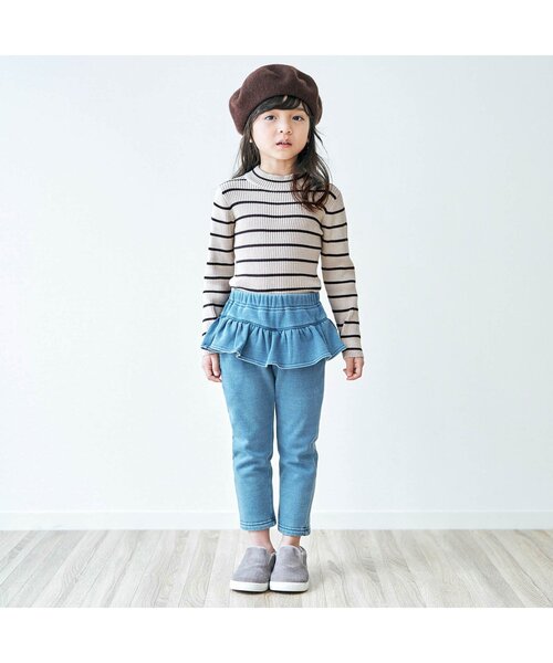 apres les cours(アプレレクール)の「リブニット_ウォッシャブル(ニット/セーター・キッズ・ベージュ/ラベンダー/その他2/アイボリー/イエロー/チャコール・130/80/140/100/110/90/120)」の7枚目の写真