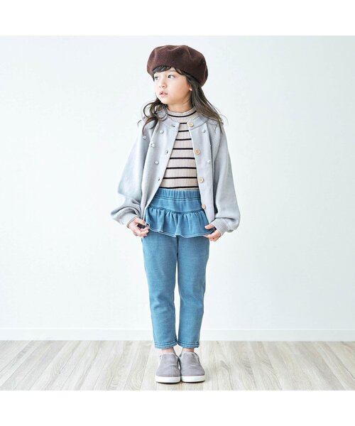 apres les cours(アプレレクール)の「リブニット_ウォッシャブル(ニット/セーター・キッズ・ベージュ/ラベンダー/その他2/アイボリー/イエロー/チャコール・130/80/140/100/110/90/120)」の9枚目の写真