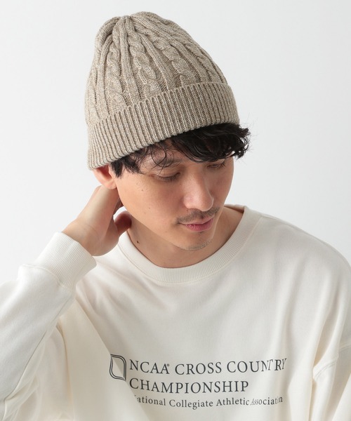 GLOBAL WORK（グローバルワーク）の「アラエルケーブルワッチ／ユニ/239060（ニットキャップ/ビーニー・メンズ・ネイビー/ブラック/ライトベージュ/グレー・FREE）」の20枚目の写真