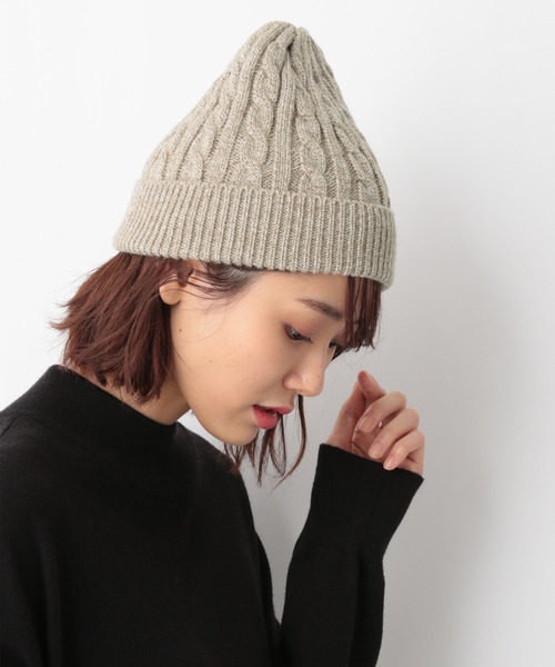 GLOBAL WORK（グローバルワーク）の「アラエルケーブルワッチ／ユニ/239060（ニットキャップ/ビーニー・メンズ・ネイビー/ブラック/ライトベージュ/グレー・FREE）」の17枚目の写真