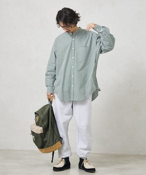 JOURNAL STANDARD relume（ジャーナルスタンダード　レリューム）の「【relume SPORTS WEAR】オーバーサイズ バンドカラーシャツ（シャツ/ブラウス・メンズ・ネイビー/サックスブルー/グリーン・MEDIUM/LARGE）」の19枚目の写真