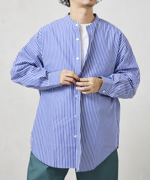 セール】【relume SPORTS WEAR】オーバーサイズ バンドカラー