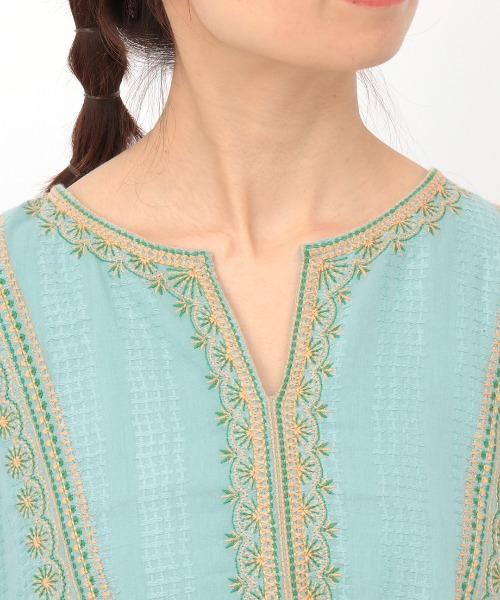 チチカカ（チチカカ）の「アガベステッチラインチュニック（チュニック・レディース・ピンク/イエロー/ブルー・FREE）」の13枚目の写真