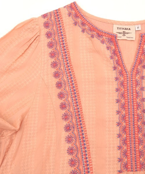 チチカカ（チチカカ）の「アガベステッチラインチュニック（チュニック・レディース・ピンク/イエロー/ブルー・FREE）」の19枚目の写真