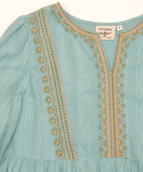 チチカカ（チチカカ）の「アガベステッチラインチュニック（チュニック・レディース・ピンク/イエロー/ブルー・FREE）」の15枚目の写真