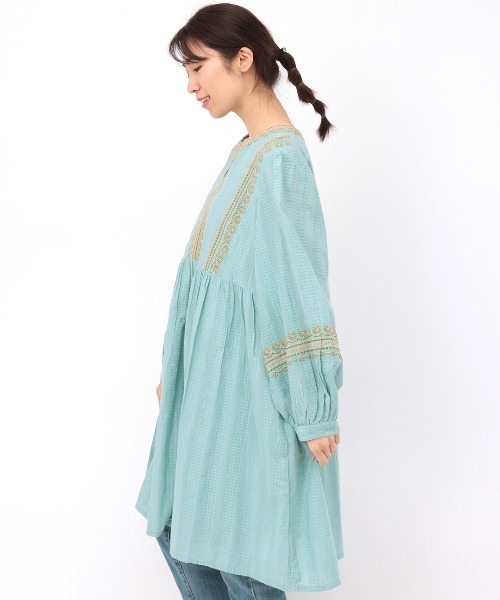 チチカカ（チチカカ）の「アガベステッチラインチュニック（チュニック・レディース・ピンク/イエロー/ブルー・FREE）」の11枚目の写真