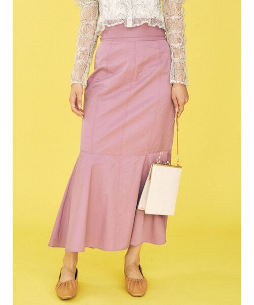 MERCURYDUO(マーキュリーデュオ)の「ステッチデザインタフタマーメイドスカート(スカート・レディース・アイボリー/ピンク/ブルー・SMALL/MEDIUM)」の1枚目の写真