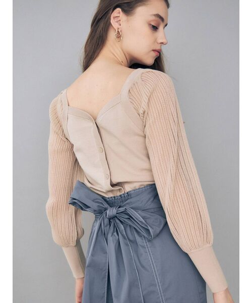 MERCURYDUO(マーキュリーデュオ)の「ステッチデザインタフタマーメイドスカート(スカート・レディース・アイボリー/ピンク/ブルー・SMALL/MEDIUM)」の14枚目の写真