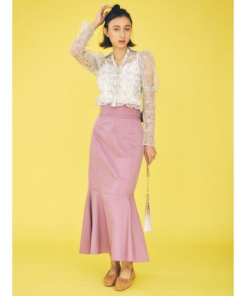 MERCURYDUO(マーキュリーデュオ)の「ステッチデザインタフタマーメイドスカート(スカート・レディース・アイボリー/ピンク/ブルー・SMALL/MEDIUM)」の19枚目の写真