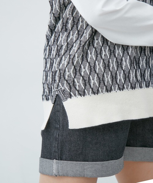 Honeys（ハニーズ）の「ニットベスト（ベスト・レディース・ブラック/ベージュ/ミント・S/M/L）」の10枚目の写真