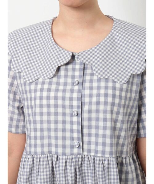 merry jenny（メリージェニー）の「ギンガムスカラップカラーワンピース（ワンピース・レディース・ブラック/ラベンダー/ベージュ・FREE）」の12枚目の写真