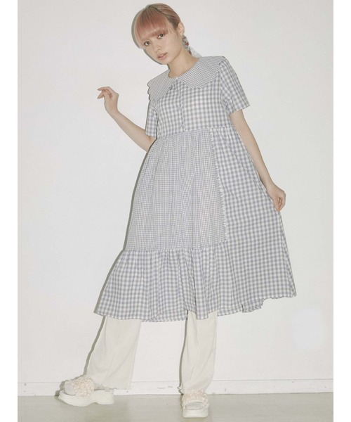 激安 オンライン ギンガムスカラップカラーワンピース ワンピース Merry Jenny メリージェニー のファッション 新しい到着 Arenatheatre Net