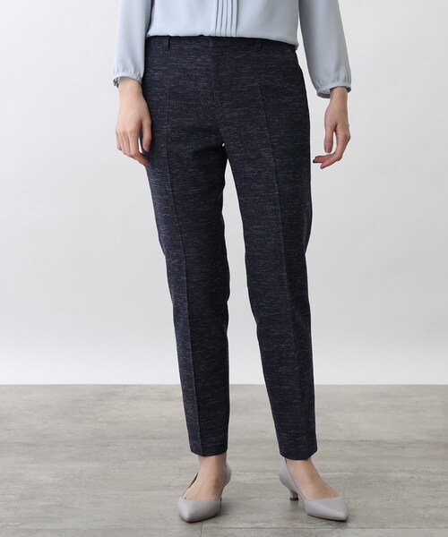 INDIVI（インディヴィ）の「◆【洗える/UVケア】ストレッチツィードパンツ（スーツパンツ・レディース・ネイビー/ネイビー系5/ブラック系3/ブラック系5・38/36/40/05/03）」の6枚目の写真