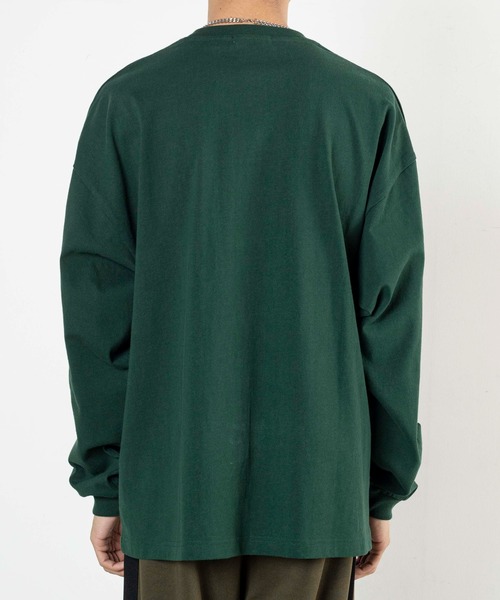 WEGO(ウィゴー)の「WEGO/【2点セット】アクセ付きカレッジロンT(Tシャツ/カットソー・メンズ・ホワイト/ダークグリーン/ブラック・LARGE/MEDIUM)」の6枚目の写真