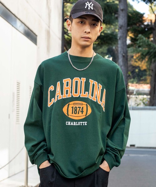 WEGO(ウィゴー)の「WEGO/【2点セット】アクセ付きカレッジロンT(Tシャツ/カットソー・メンズ・ホワイト/ダークグリーン/ブラック・LARGE/MEDIUM)」の15枚目の写真