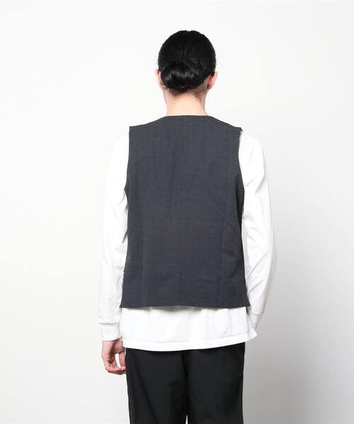 ROTAR（ローター）の「Houndstooth Seersucker Vest シアサッカー ベスト 千鳥柄（ベスト・メンズ・ブラック/ネイビー・X-LARGE/MEDIUM/LARGE）」の4枚目の写真