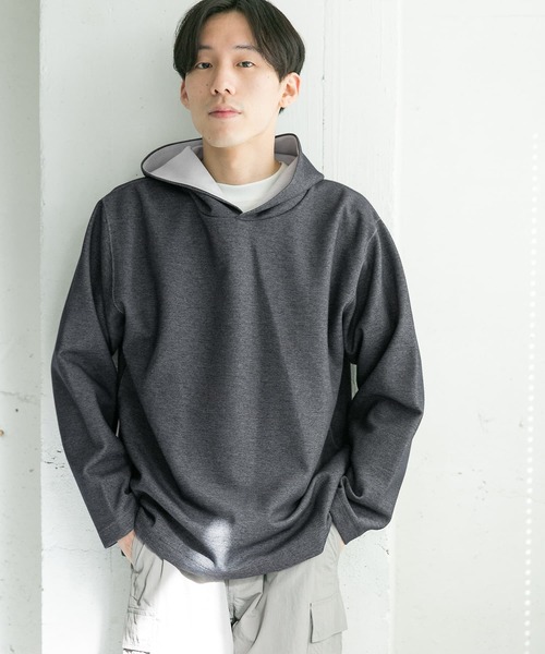 URBAN RESEARCH DOORS（アーバンリサーチドアーズ）の「ダブルフェイスフーディ（パーカー・メンズ・ブラウン/オリーブ/グレー系その他/ネイビー・40/38）」の4枚目の写真