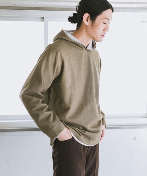 URBAN RESEARCH DOORS（アーバンリサーチドアーズ）の「ダブルフェイスフーディ（パーカー・メンズ・ブラウン/オリーブ/グレー系その他/ネイビー・40/38）」の3枚目の写真