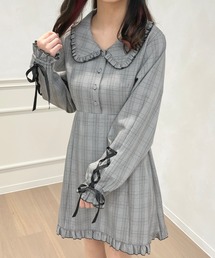 【LARME × apresjour コラボ】フリル襟チェックワンピース【ZOZOTOWN限定アイテム】