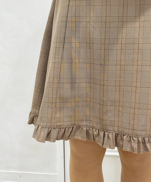 apres jour(アプレジュール)の「【LARME × apresjour コラボ】フリル襟チェックワンピース【ZOZOTOWN限定アイテム】(ワンピース・レディース・ブラック系その他/ブラウン系その他・X-LARGE/フリー)」の15枚目の写真